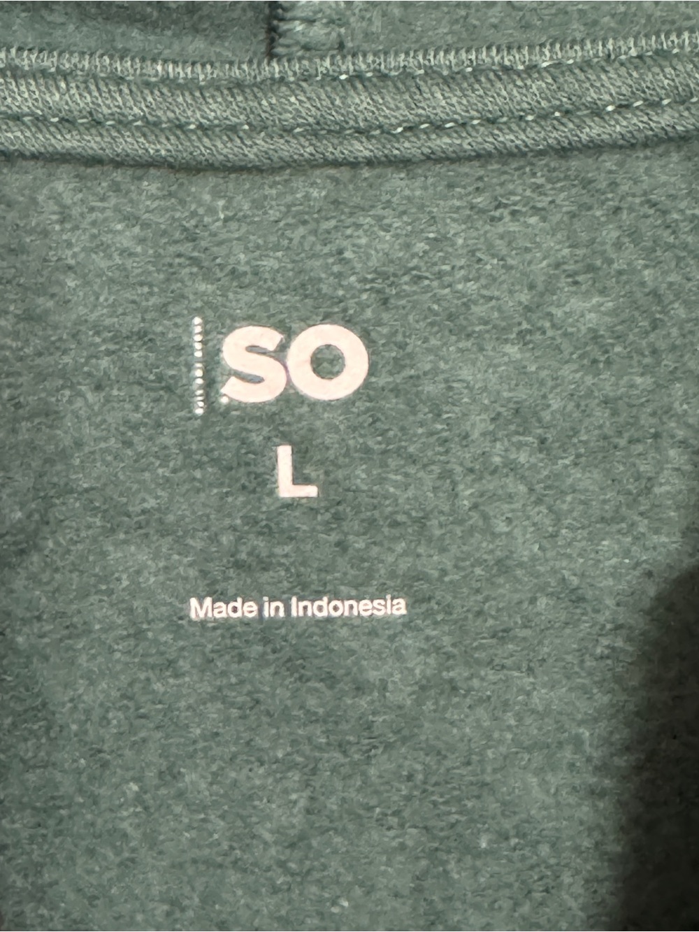 SO Green Zip-Up Hoodie with Drawstrings - Picture 4 of 5
